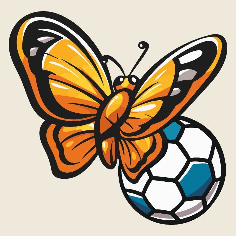 Schmetterling trifft Fußball