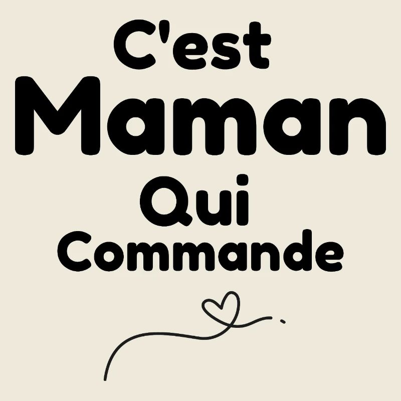 Ligne Coeur Minimaliste - C'est maman Qui Commande