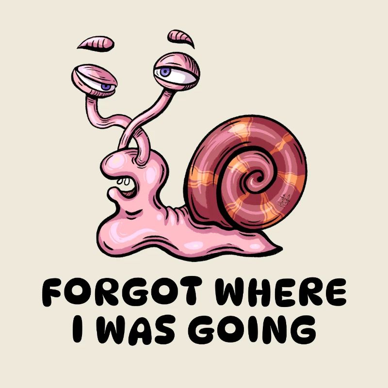 Pink snail forgot where I was Going 