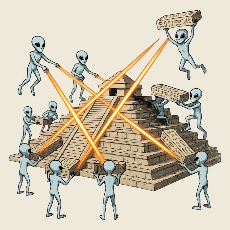 Aliens bauen Laserpyramide