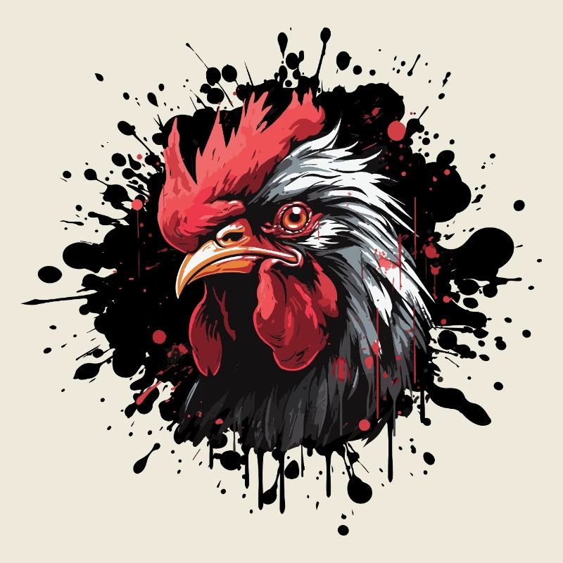 Éclaboussure de tête de coq cramoisie