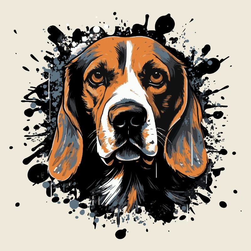 Beagle Spritzportrait