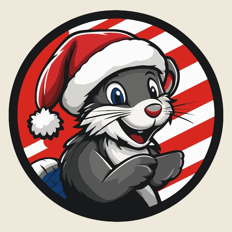 Weihnachtshase im Karomotiv