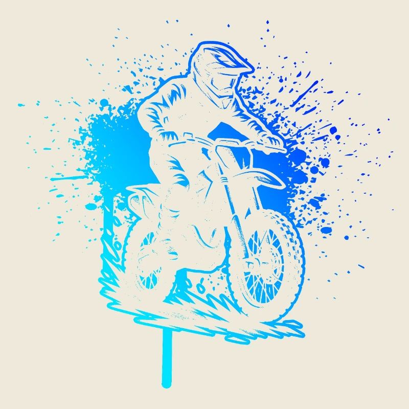 Conception de motocross pleine de caractère