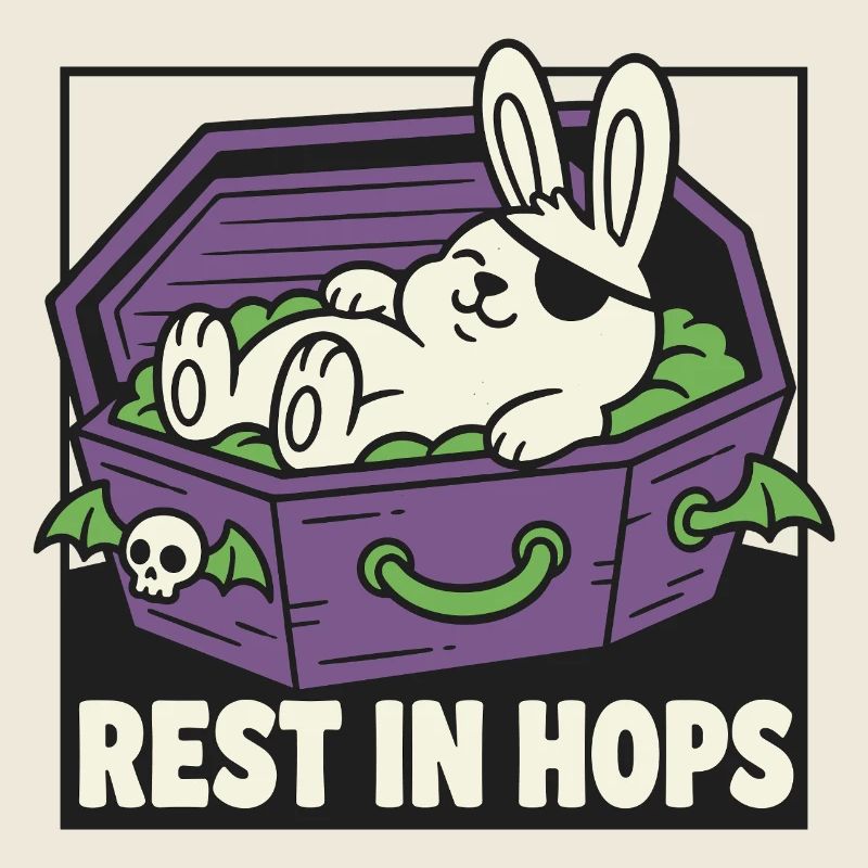 Reposez-vous dans le houblon Hoppel dans le cercueil