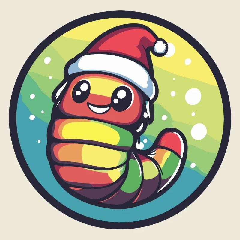 Winter-Wurm mit SantaHut
