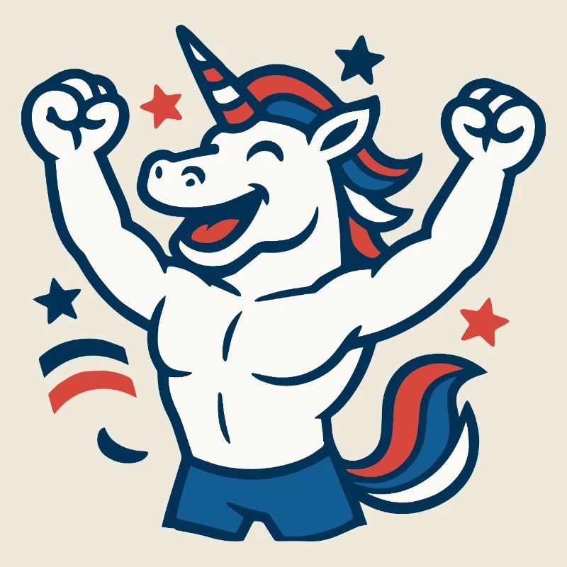 Joyeuse Mascotte de la Licorne Arène Célébration Power Fun