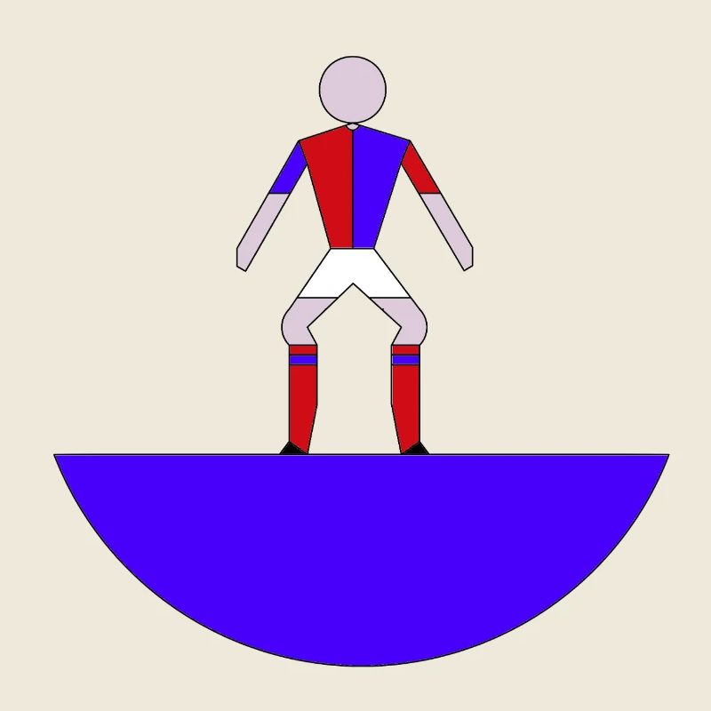 Subbuteo Héros Géométrique sur Blue Arc