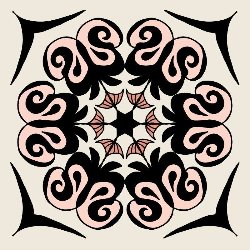 Blütenspirale Rosa Kreisdesign
