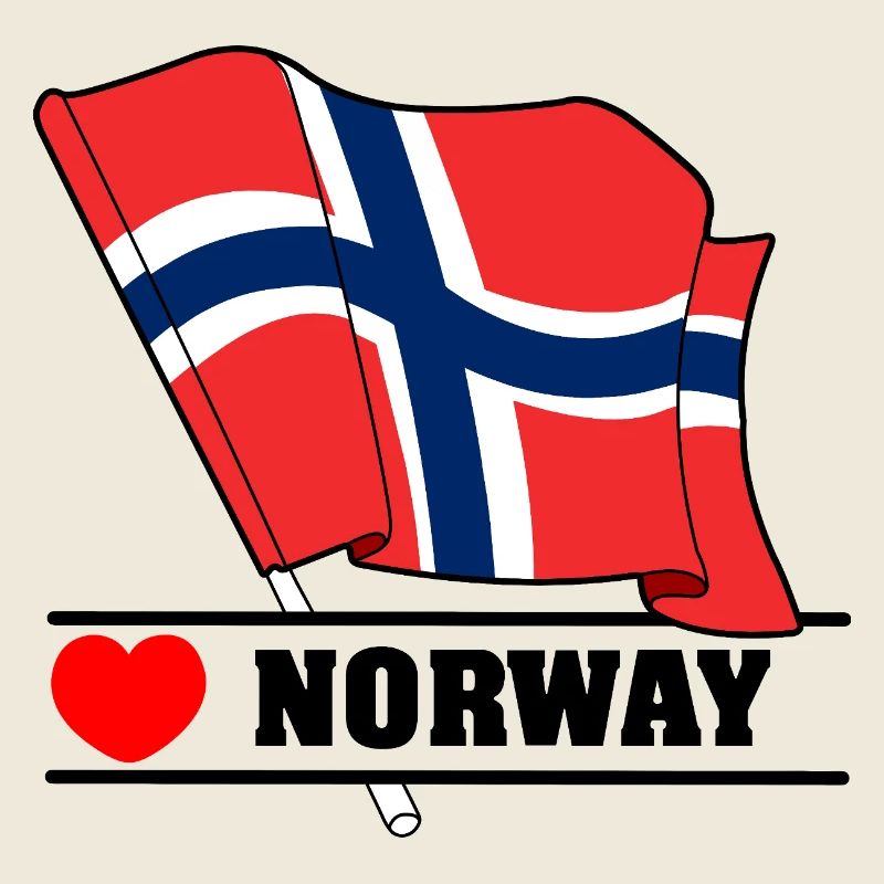 Norway Flag with Heart