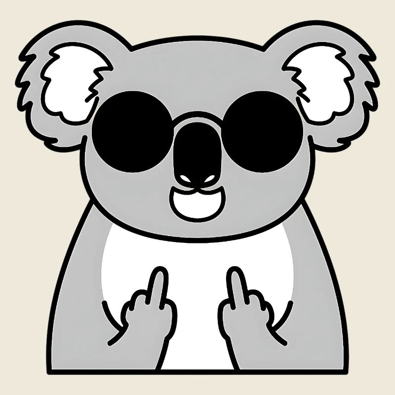 Koala Punk: Middle Finger Attitude