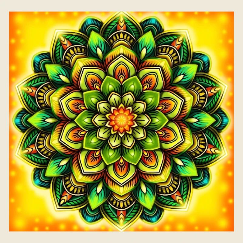 Motif de fleurs Mandala lumineuses