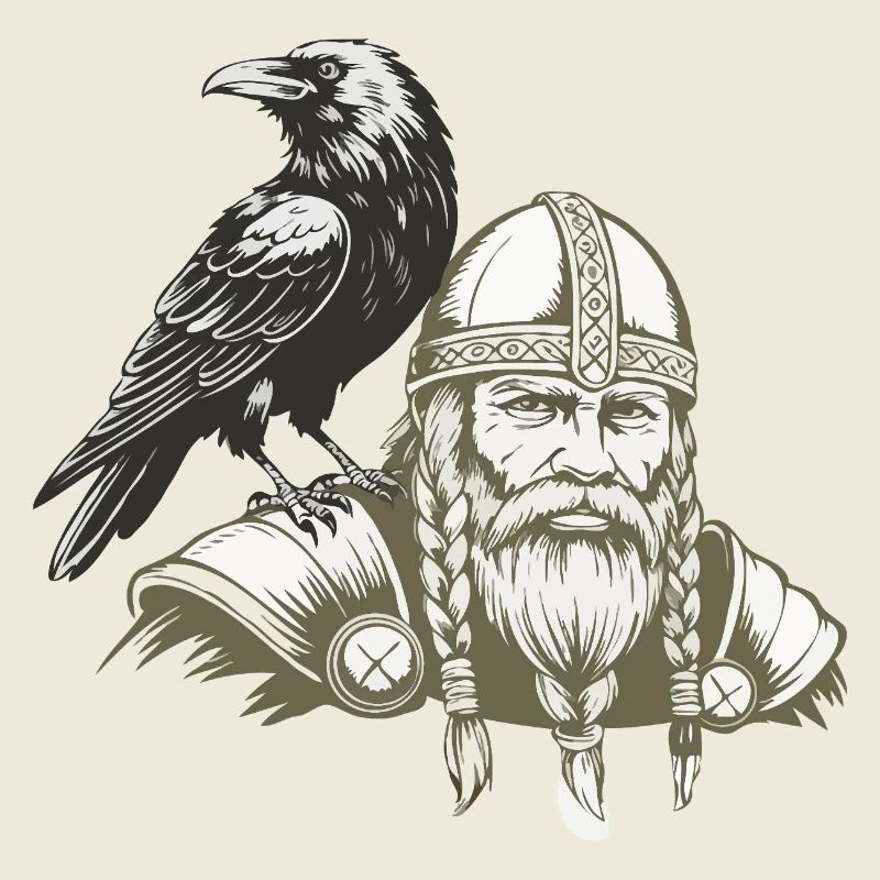 Wikinger Viking Legende Seemann Odin Rabe Kämpfer