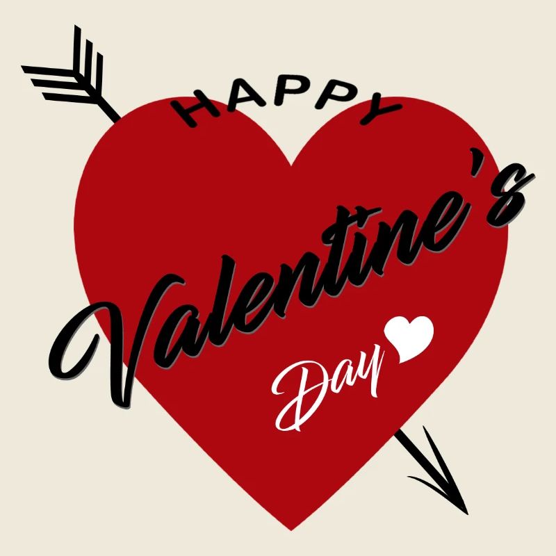 Valentinstag Herzschrift Design