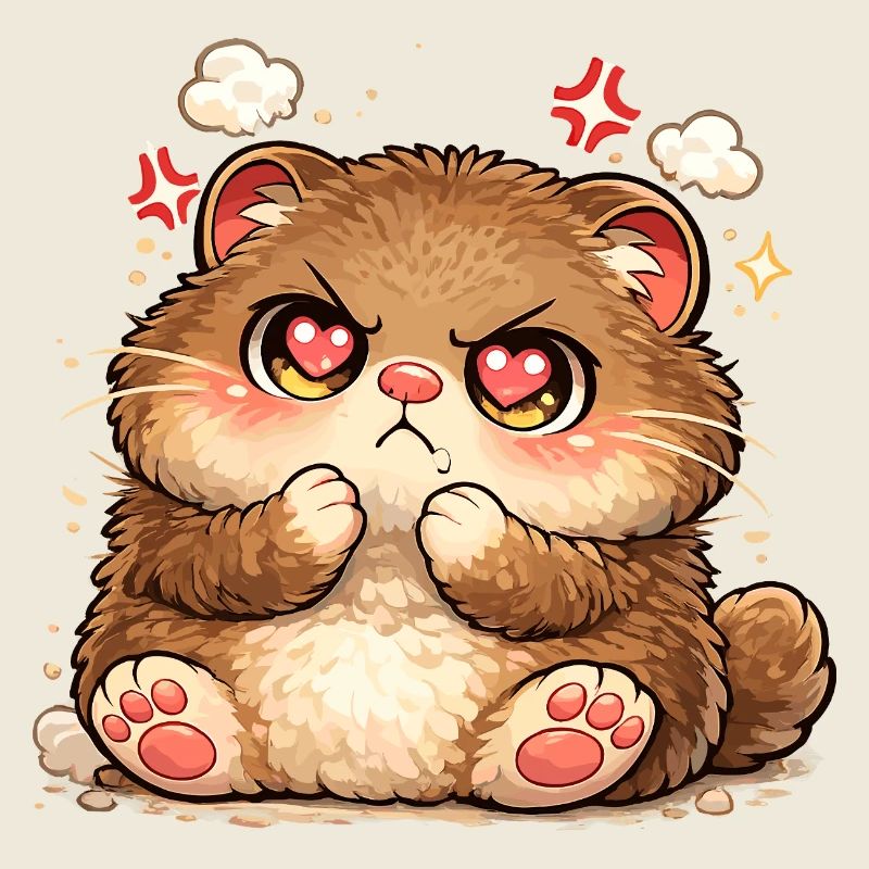 Chaton aux yeux en cœur