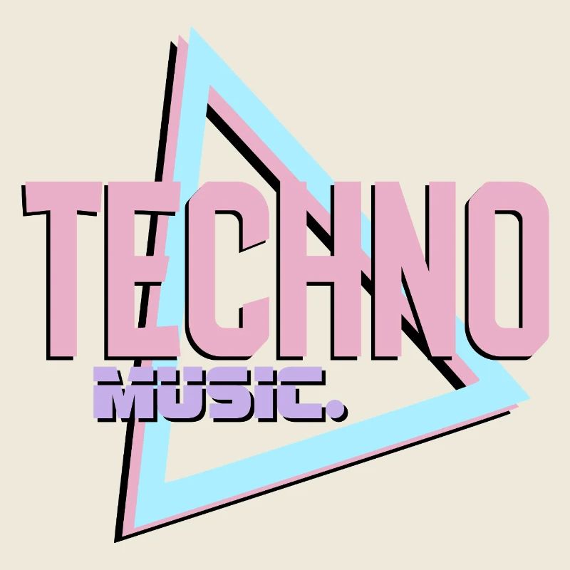 Techno Neon Retro-Logo