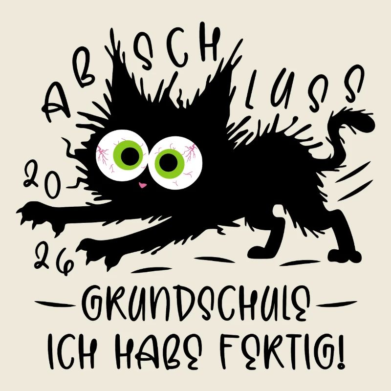 Abschluss 2026 Grundschule Ich habe fertig Katze