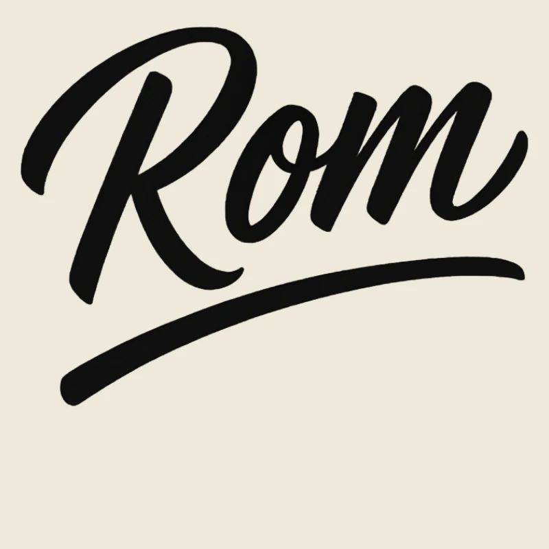 Rom Script Schriftzug Unterlinie