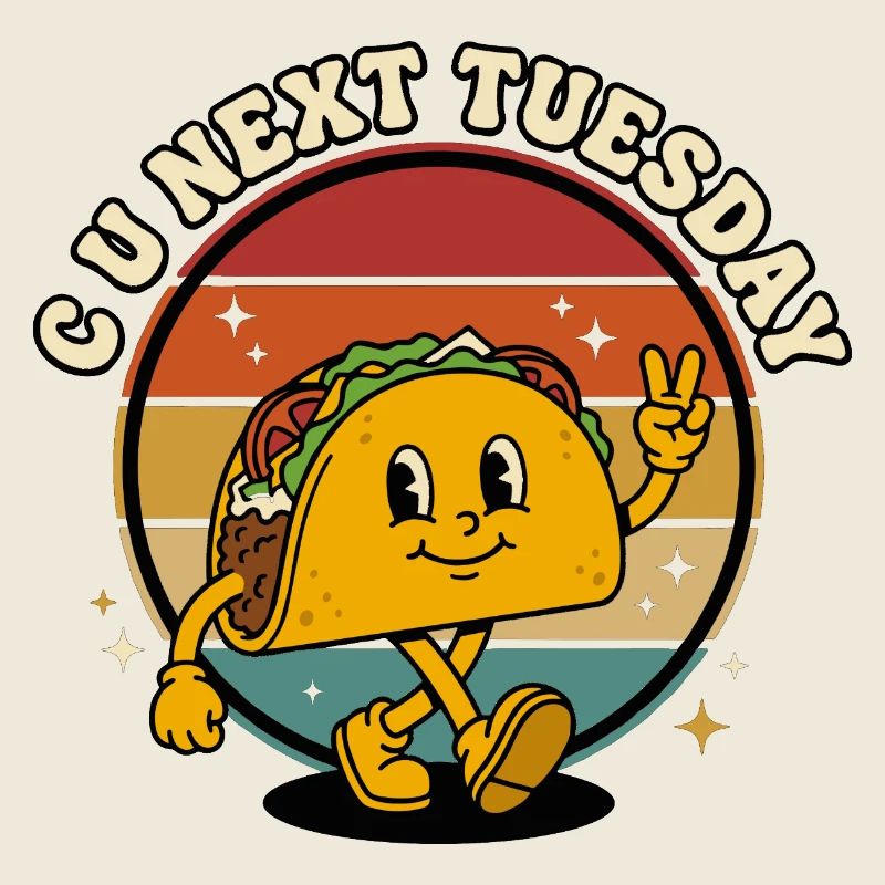 CU Next Tuesday Taco Retro Funny