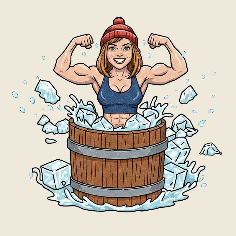 Femme baigneuse de glace