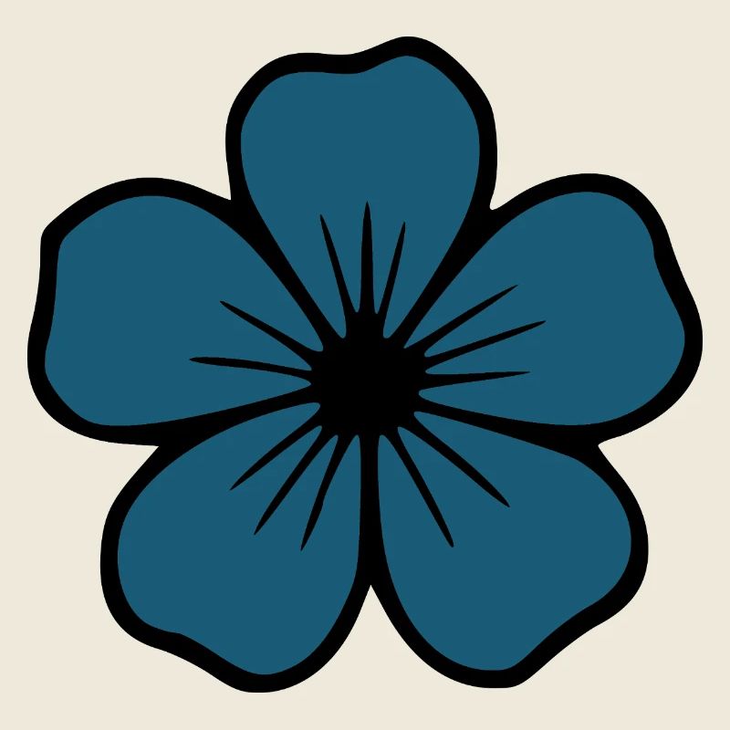 Fleur d’Hibiscus Fleur Fleur Bleu Foncé