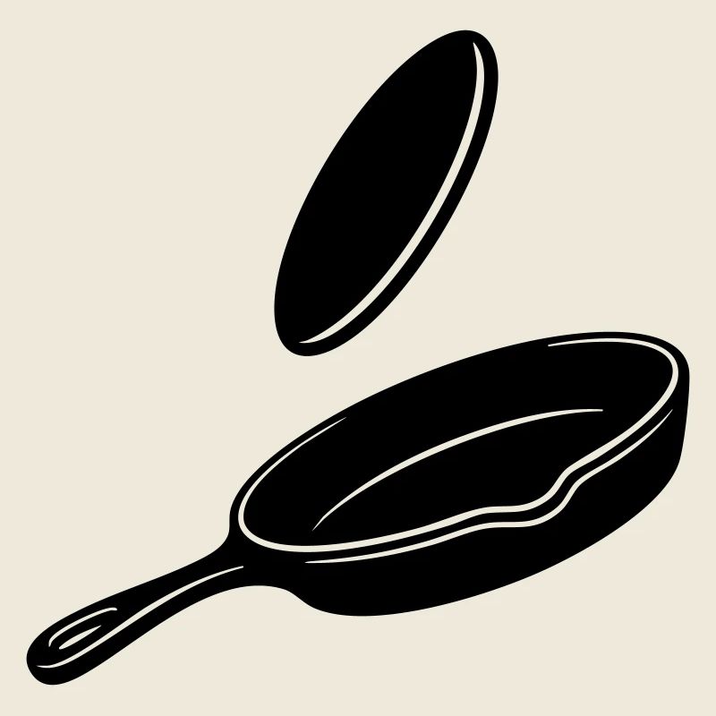 Pancake Flip Skillet Silhouette