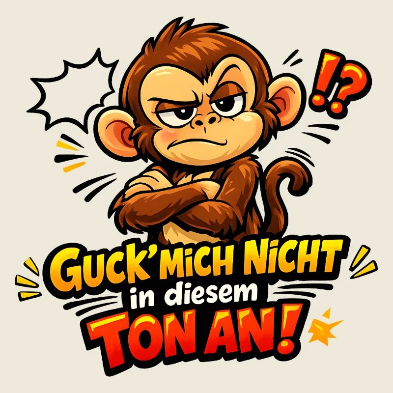 Guck mich nicht in diesem Ton an lustiger Affe
