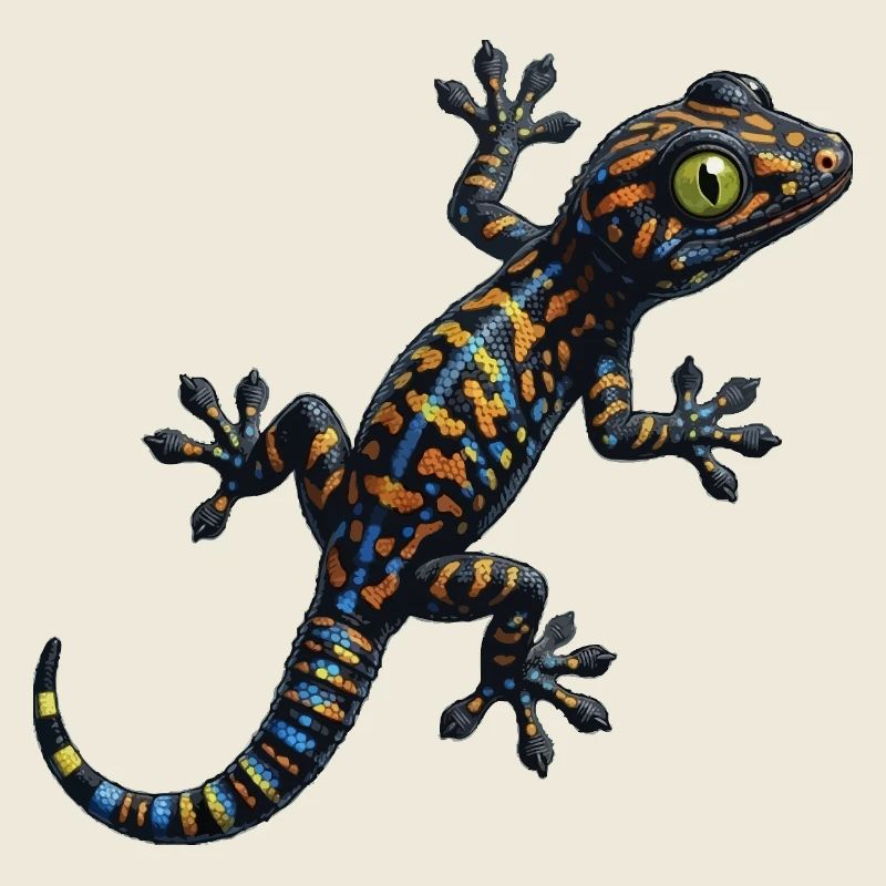 Gecko climbs