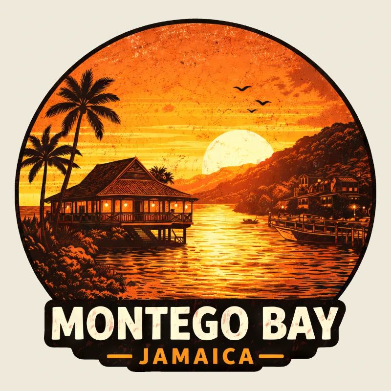 Montego Bay Jamaika Sunset Motiv