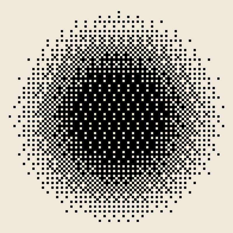 Pixeliertes Kreisdesign