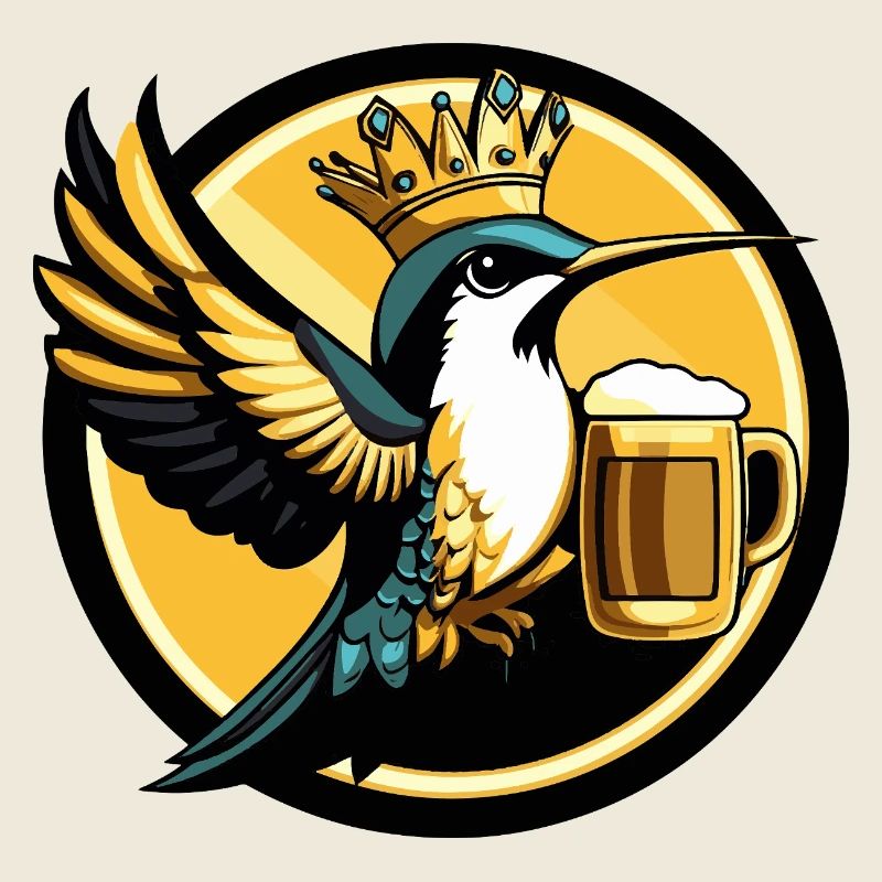 Kolibri Vogel Bier Lustig