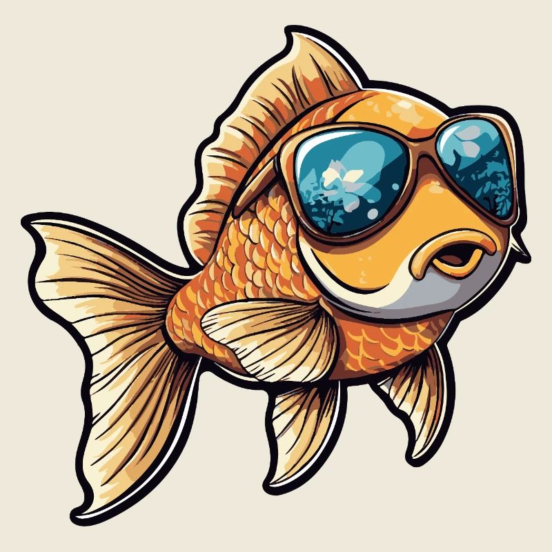 Goldfisch Comic Urlaub