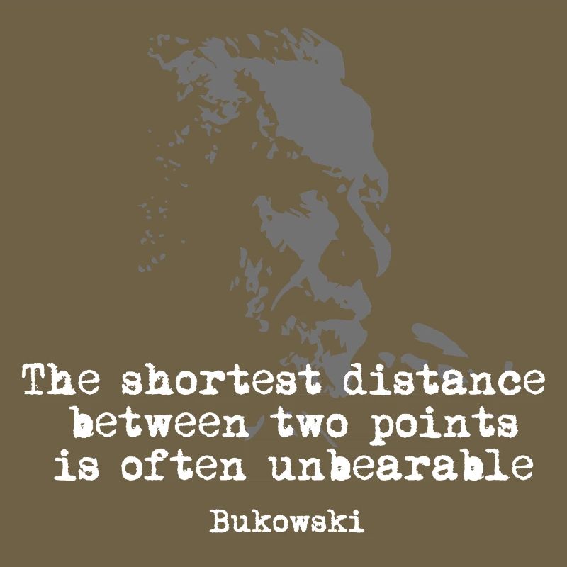 Typographie grunge de la citation de Bukowski