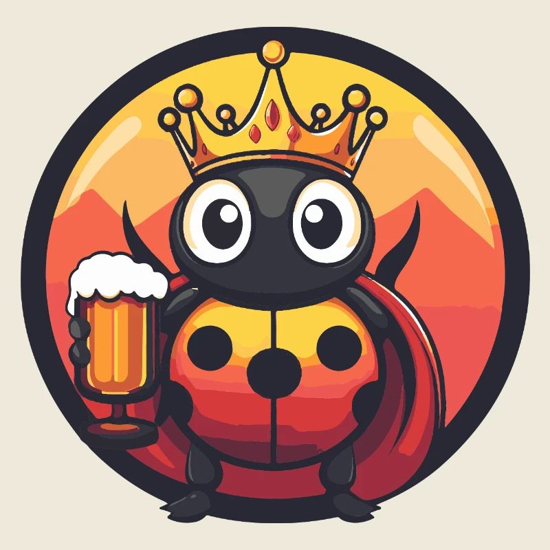 Marienkäfer Bier Lustig