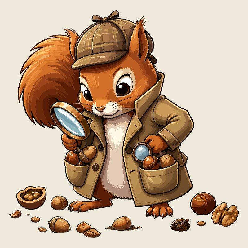 Detektiv Eichhörnchen Mantel