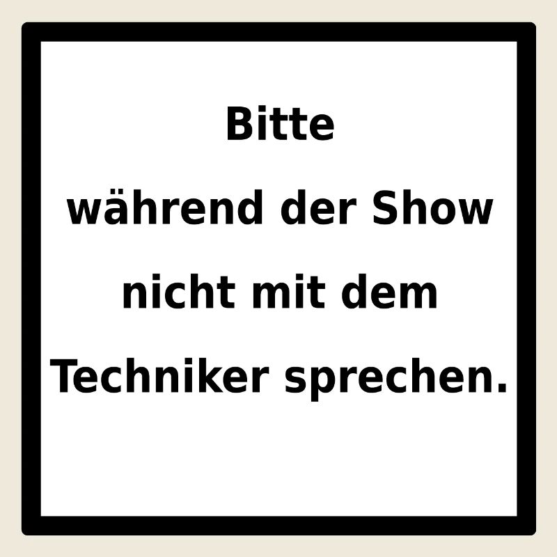 Warnhinweis: Techniker. (black/white)