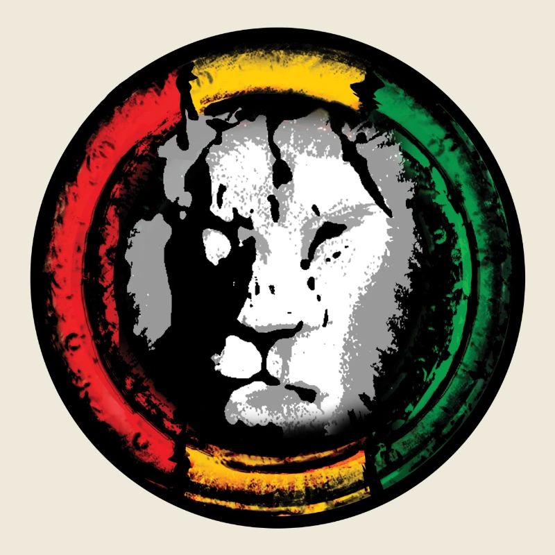 Lion du reggae dans le style rasta