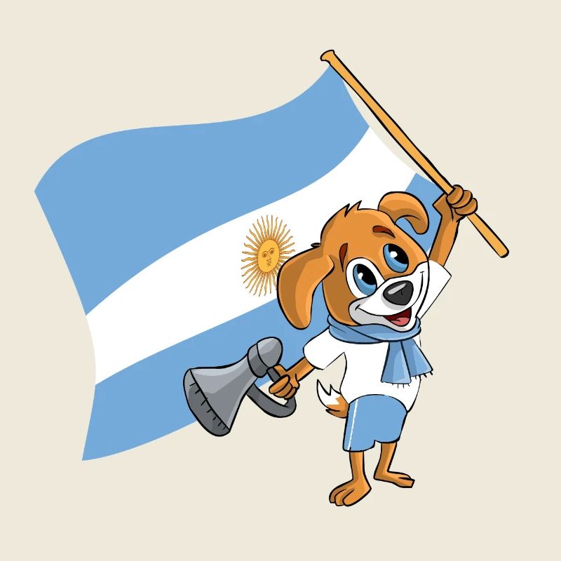 Argentina fan dog