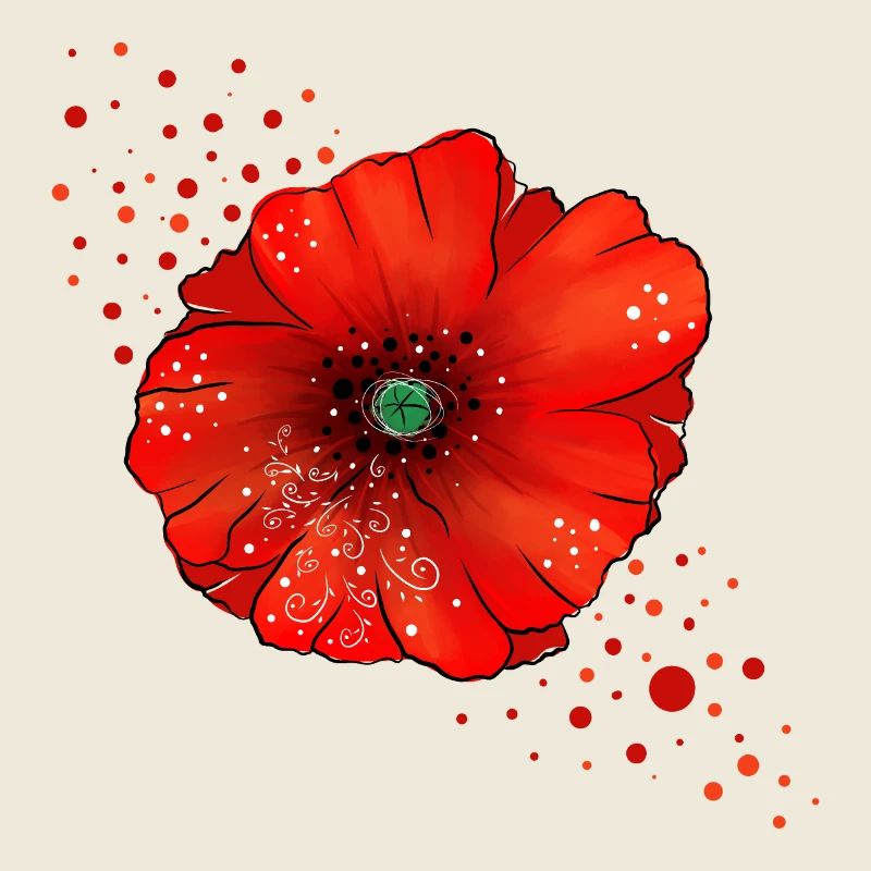 Art du pavot coquelicot