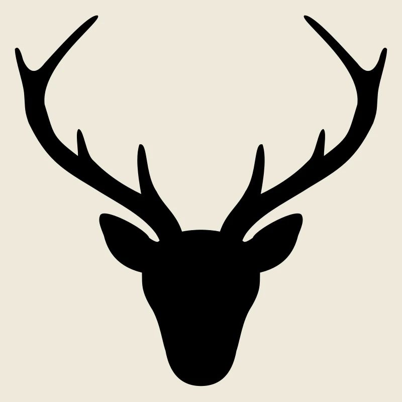 Cerf bois silhouette chasseur cadeau chasseur