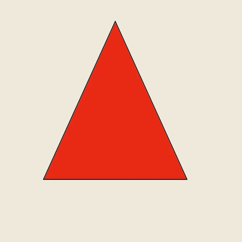 Red triangle on black