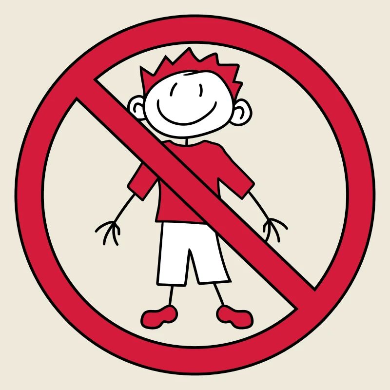 forbidden sign zone no child painted scribble com
