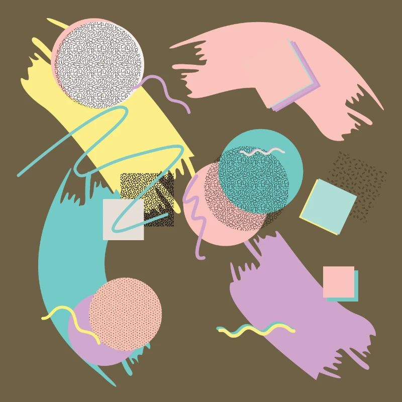 Abstract pastel design with geometry