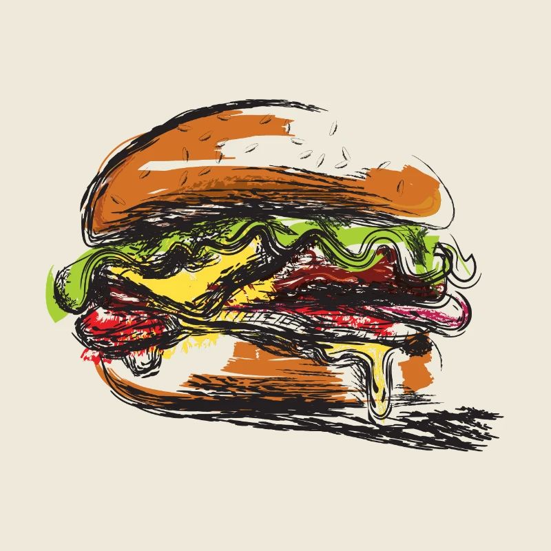 Hamburger-gefülltes Sandwich-Poster