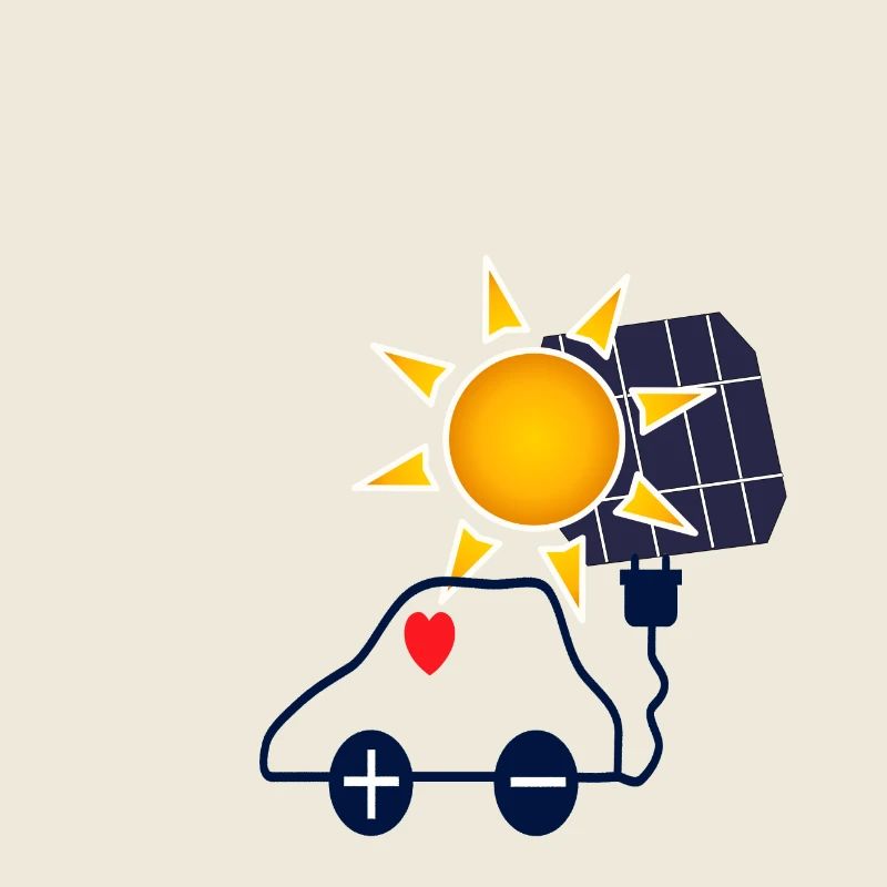 Sonnenkraft Auto mit Solarpanel