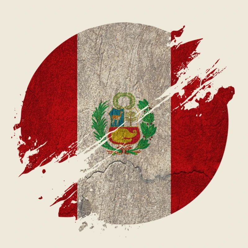 Pérou cercle / drapeau cadeau drapeau national