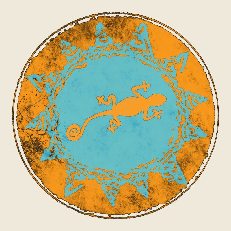 Symbole esthétique du gecko de style tribal