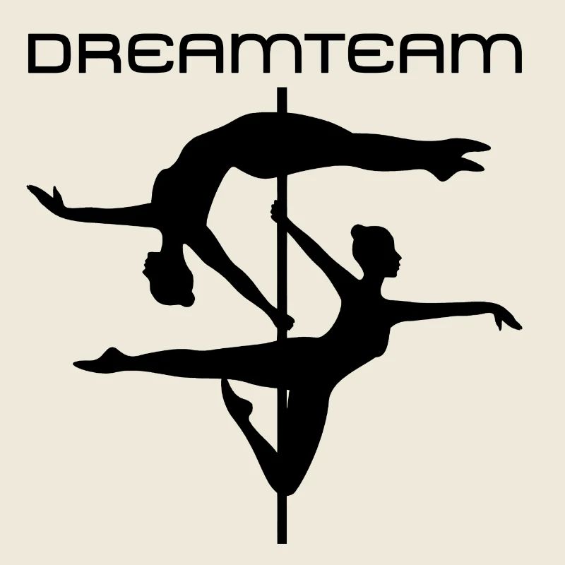 Duo Pole Dance Silhouette