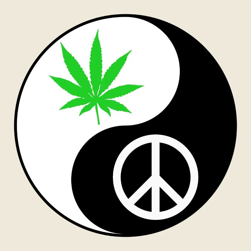 YinYang Frieden Blatt Design
