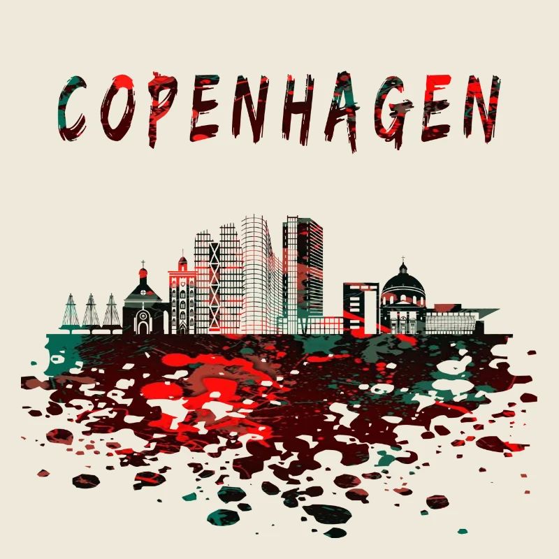 Copenhague Skyline / Cadeau Danemark Ville